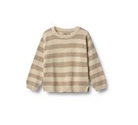 Sweater WHEAT "WHEAT Strickpullover Morgan", Jungen, Gr. 116, beige stripe, 100% Baumwolle, Rundhals, Sweatshirts Sweater (77460548-116) beige stripe