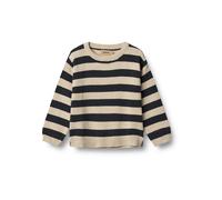 Sweater WHEAT "WHEAT Strickpullover Morgan", Jungen, Gr. 98, navy stripe, 100% Baumwolle, Rundhals, Sweatshirts Sweater (64094457-98) navy stripe