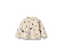 Sweater WHEAT "WHEAT Sweatshirt L/S Emery", Mädchen, Gr. 80, sanftes weiß penguins, 100% Baumwolle, Rundhals, Sweatshirts Sweater (56218769-80) sanftes weiß penguins
