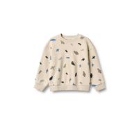 Sweater WHEAT "WHEAT Sweatshirt L/S Sandro", Mädchen, Gr. 116, sanftes weiß penguins, 100% Baumwolle, bedruckt, Rundhals, Sweatshirts Sweater (42863844-116) sanftes weiß penguins