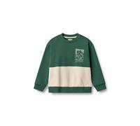 Sweater WHEAT "WHEAT Sweatshirt L/S Steff", Mädchen, Gr. 110, kale, 100% Baumwolle, bedruckt, Rundhals, Sweatshirts Sweater (58308043-110) kale
