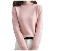 Sweater Women Damen Pullover eng V Ausschnitt Pullover Damen Teenager mädchen Pullover Long Pulli Damen Pullover Baumwolle Damen Pullunder Aesthetic Hoodie Pulli Kleid Shirts & Blusen White