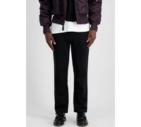 Sweathose ALPHA INDUSTRIES "3D Small Logo Jogger", Herren, Gr. M, N-Gr, schwarz, angeraute Sweatware, Obermaterial: 100% Baumwolle, unifarben, regular fit normal, Hosen Sweathose (31908544-M)