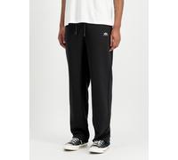 Sweathose ALPHA INDUSTRIES "Basic Jogger Straight Leg SL", Herren, Gr. M, N-Gr, schwarz, angeraute Sweatware, Obermaterial: 80% Baumwolle, 20% Polyester, unifarben, regular fit lang, Hosen Sweathose, 