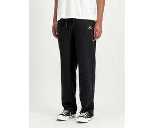 Sweathose ALPHA INDUSTRIES "Basic Jogger Straight Leg SL", Herren, Gr. M, N-Gr, schwarz, angeraute Sweatware, Obermaterial: 80% Baumwolle, 20% Polyester, unifarben, regular fit lang, Hosen Sweathose, 