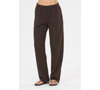 Sweathose ATHLECIA "Crecy", Damen, Gr. 40, EURO-Größen, braun, 50% Baumwolle, 48% Polyester, 2% Elasthan, unifarben, lang, Hosen Sweathose, Mit atmungsaktivem Tragekomfort (10754644-40) braun