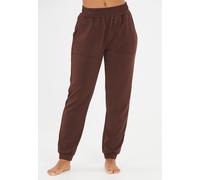 Sweathose ATHLECIA "Elaina", Damen, Gr. 42, EURO-Größen, braun, 51% Polyester, 44% Modal, 5% Elasthan, unifarben, lang, Hosen Sweathose, mit toller Atmungsaktivität (72053260-42) braun