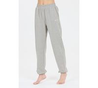 Sweathose ATHLECIA "Giannis", Damen, Gr. 40, EURO-Größen, grau, 65% Polyester, 35% Baumwolle, unifarben, lang, Hosen Sweathose, mit bequemem Dehnbund (17618244-40) grau