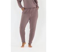 Sweathose ATHLECIA "Jacey", Damen, Gr. 42, EURO-Größen, braun (mauve), 51% Polyester, 44% Modal, 5% Elasthan, unifarben, lang, Hosen Sweathose, aus weichem Modalmix (88814923-42) mauve