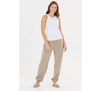 Sweathose ATHLECIA "Jillnana V2", Damen, Gr. 34, EURO-Größen, beige (taupe), 51% Polyester, 44% Modal, 5% Elasthan, unifarben, lang, Hosen Sweathose, aus angenehm weichem Material (50784309-34) taupe