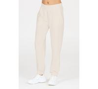 Sweathose ATHLECIA "Jillnana V2", Damen, Gr. 34, EURO-Größen, weiß (weiß, grau), 51% Polyester, 44% Modal, 5% Elasthan, unifarben, lang, Hosen Sweathose, aus angenehm weichem Material (82148369-34) we