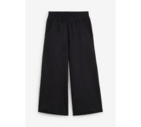 Sweathose BONPRIX, Damen, Gr. 36/38 (S), N-Gr, schwarz, Sweatware, Obermaterial: 100% Baumwolle, loose fit, Hosen Sweathose, aus Baumwolle, lockere Passform, weites Bein, bequemer Bund (82689501-36)