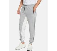Sweathose BABISTA "Sweathose DORIETTA", Herren, Gr. 52, weiß (hellgrau melange), regular fit, Hosen Sweathose, mit Kontraststreifen (25914757-52) hellgrau melange