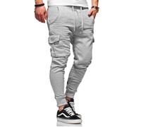 Sweathose BEHYPE "Combat", Herren, Gr. XL, EURO-Größen, grau, 65% Baumwolle, 35% Polyester, Hosen Sweathose, mit modernen Cargo-Taschen (54097623-XL) grau