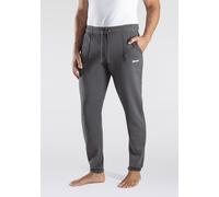 Sweathose BENCH. LOUNGEWEAR, Herren, Gr. 60/62 (XXL), N-Gr, grau (anthrazit, meliert), angeraute Sweatware, Obermaterial: 60% Baumwolle, 40% Polyester, unifarben, Basic, bequem lang, Hosen Sweathose, 