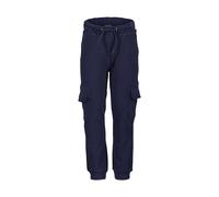 Sweathose BLUE SEVEN, Jungen, Gr. 104, N-Gr, ultramarin, Sweatware, Obermaterial: 100% Baumwolle, unifarben, Basic lang, Hosen Sweathose, mit Cargotaschen (97334003-104) ultramarin