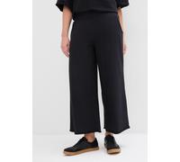 Sweathose BONPRIX, Damen, Gr. 44/46 (L), N-Gr, schwarz, Sweatware, Obermaterial: 100% Baumwolle, loose fit, Hosen Sweathose, aus Baumwolle, lockere Passform, weites Bein, bequemer Bund (82689501-44) s