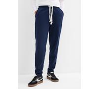 Sweathose BONPRIX "Sweathose mit Bequembund", Damen, Gr. 32/34 (XS), N-Gr, blau (dunkelblau), Obermaterial: 60% Baumwolle, 40% Polyester, regular fit, Hosen Sweathose, aus Baumwolle und Polyester, mit