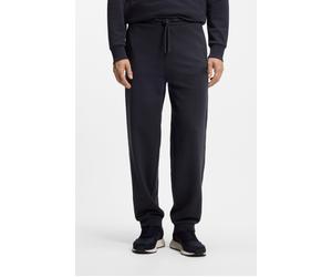 Sweathose BOSS GREEN, Herren, Gr. L, N-Gr, dunkelblau402, Sweatware, Obermaterial: 88% Baumwolle, 12% Polyester, unifarben, relaxed fit lang, Hosen Sweathose, elastischer Bund, Relaxed Fit, Baumwoll-M