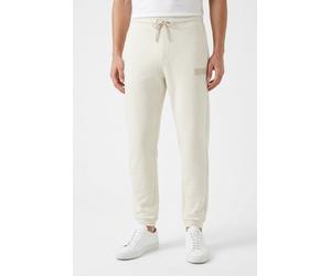 Sweathose BOSS GREEN, Herren, Gr. XL, N-Gr, open weiß137, Sweatware, Obermaterial: 88% Baumwolle, 12% Polyester, unifarben, relaxed fit lang, Hosen Sweathose, elastischer Bund, Relaxed Fit, Baumwoll-M