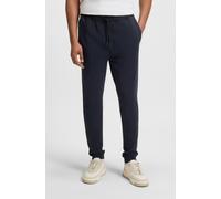 Sweathose BOSS ORANGE "Sestart", Herren, Gr. XXL, N-Gr, blau (404_schwarz_blau), Sweatware, Obermaterial: 100% Baumwolle, unifarben, regular fit lang, Hosen Sweathose, mit tonalem Logo (12976421-XXL)