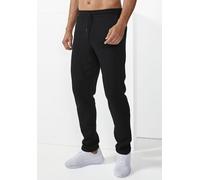 Sweathose BRUNO BANANI, Herren, Gr. L (52/54), N-Gr, schwarz, Piqué, Obermaterial: 65% Polyester, 35% Baumwolle, unifarben, Basic, bequem lang, Hosen Sweathose, Jogginghose aus schöner Strukturware (1