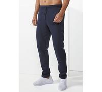 Sweathose BRUNO BANANI, Herren, Gr. S (44/46), N-Gr, blau (navy), Piqué, Obermaterial: 65% Polyester, 35% Baumwolle, unifarben, Basic, bequem lang, Hosen Sweathose, Jogginghose aus schöner Strukturwar