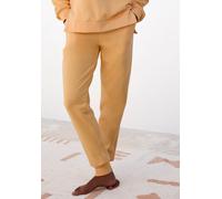 Sweathose BUFFALO, Damen, Gr. 36/38, N-Gr, gelb, Sweatware, Obermaterial: 60% Baumwolle, 40% Polyester, unifarben, bedruckt, modisch, bequem lang, Hosen, Loungehose mit seitlichen Taschen und kleinem