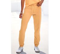 Sweathose BUFFALO, Damen, Gr. 40/42, N-Gr, orange, Single Jersey, Obermaterial: 60% Baumwolle, 40% Polyester, bestickt, unifarben, bequem lang, Hosen Sweathose, mit seitlichen Taschen und Logostickere