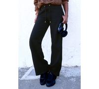 Sweathose BUFFALO, Damen, Gr. 44/46, N-Gr, schwarz, Sweatware, Obermaterial: 60% Baumwolle, 40% Polyester, unifarben, casual, bequem lang, Hosen, mit aufwendiger Logostickerei (30801708-44) schwarz