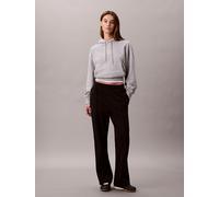 Sweathose CALVIN KLEIN JEANS, Damen, Gr. XS (36), N-Gr, schwarz, Sweatware, Obermaterial: 86% Baumwolle, 14% Polyester, unifarben, gerade lang, Hosen Sweathose, elastischer Bund, gerade Passform, Bund