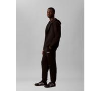 Sweathose CALVIN KLEIN JEANS, Herren, Gr. S, N-Gr, schwarz, Sweatware, Obermaterial: 100% Baumwolle, unifarben, regular fit lang, Hosen Sweathose, elastische Bündchen, Reine Baumwolle, Glanzdruck (480