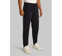 Sweathose CALVIN KLEIN JEANS "LOGO TAPE SWEATPANT", Herren, Gr. M, N-Gr, schwarz, Sweatware, Obermaterial: 65% Baumwolle, 35% Polyester, unifarben, bequem knöchellang, Hosen Sweathose, mit Logobändern