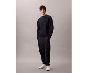 Sweathose CALVIN KLEIN JEANS "PREMIUM TERRY MONOGRAM JOGGER", Herren, Gr. XXL, N-Gr, blau (schwarz sapphire), Web, Obermaterial: 86% Baumwolle, 14% Polyester, unifarben, regular fit lang, Hosen Sweath