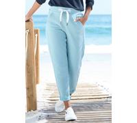 Sweathose ELBSAND "Brinja", Damen, Gr. S (36), N-Gr, aquamarine, Sweatware, Obermaterial: 95% Baumwolle, 5% Elasthan, unifarben, figurumspielend lang, Hosen Sweathose, mit Taschen und breiten Kordeln,