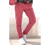 Sweathose ELBSAND "Brinja", Damen, Gr. XL (42), N-Gr, lila (mauve), Sweatware, Obermaterial: 95% Baumwolle, 5% Elasthan, unifarben, figurumspielend lang, Hosen Sweathose, mit Taschen und breiten Korde