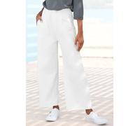 Sweathose ELBSAND, Damen, Gr. M (38), N-Gr, weiß, Sweatware, Obermaterial: 95% Baumwolle, 5% Elasthan, unifarben, modisch, figurumspielend 7/8-Länge, Hosen, in 7/8 Länge (65853426-M) weiß