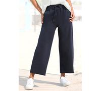 Sweathose ELBSAND, Damen, Gr. XL (42), N-Gr, blau (marine), Sweatware, Obermaterial: 95% Baumwolle, 5% Elasthan, unifarben, modisch, figurumspielend 7/8-Länge, Hosen, in 7/8 Länge, Topseller (63980507