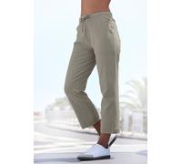 Sweathose ELBSAND "Vanya aus bequemen Jersey", Damen, Gr. S (36), N-Gr, camelfarben, Sweatware, Obermaterial: 95% Baumwolle, 5% Elasthan, unifarben, figurumspielend 7/8-Länge, Hosen Sweathose, bequeme