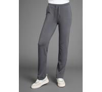 Sweathose FLASHLIGHTS, Damen, Gr. 48/50, N-Gr, grau, Sweatware, Obermaterial: 95% Baumwolle, 5% Elasthan, unifarben, Basic, lässig geschnitten lang, Hosen Sweathose, Mit Geradem Bein (60804410-48) gra