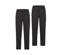 Sweathose FRUIT OF THE LOOM, Herren, Gr. M, N-Gr, schwarz, Sweatware, Obermaterial: 80% Baumwolle, 20% Polyester, unifarben, lang, Hosen Sweathose, Jogger mit offenem Beinabschluss (81526739-M)