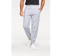 Sweathose FRUIT OF THE LOOM, Herren, Gr. S (44/46), N-Gr, grau (grau, meliert, meliert), angeraute Sweatware, Obermaterial: 80% Baumwolle, 20% Polyester, unifarben, bequem lang, Hosen Sweathose, aus B