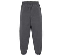 Sweathose FRUIT OF THE LOOM, Herren, Gr. XL (56/58), N-Gr, grau (anthrazit, meliert), angeraute Sweatware, Obermaterial: 60% Baumwolle, 40% Polyester, unifarben, bequem lang, Hosen Sweathose, aus Baum