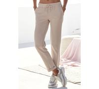Sweathose H.I.S "- Relaxhose - Schlupfhose" Gr. 32/34, N-Gr, beige Damen Hosen (48848766-32) beige