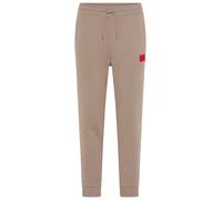 Sweathose HUGO "Doak", Herren, Gr. L, N-Gr, light, pastel braun237, Sweatware, Obermaterial: 100% Baumwolle, unifarben, regular fit lang, Hosen Sweathose, elastischer Bund, Regular Fit, Seitentaschen,
