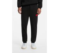 Sweathose HUGO "Doak", Herren, Gr. L, N-Gr, schwarz (schwarz001), Sweatware, Obermaterial: 100% Baumwolle, unifarben, regular fit lang, Hosen Sweathose, elastischer Bund, Regular Fit, Seitentaschen, G