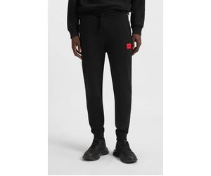 Sweathose HUGO "Doak", Herren, Gr. L, N-Gr, schwarz001, Sweatware, Obermaterial: 100% Baumwolle, unifarben, regular fit lang, Hosen Sweathose, elastischer Bund, Regular Fit, Seitentaschen, Gesäßtasche