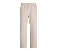 Sweathose JACK & JONES "JPSTBILL BARRON SWEAT PANTS NOOS", Herren, Gr. M, N-Gr, beige (moonbeam), angeraute Sweatware, Obermaterial: 70% Polyester, 30% Baumwolle, unifarben, regular fit lang, Hosen Sw