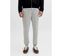 Sweathose JACK & JONES "JPSTGORDON ARCHIVE SWEAT PANTS NOOS", Herren, Gr. S, N-Gr, light grau melange, angeraute Sweatware, Obermaterial: 80% Baumwolle, 20% Polyester, meliert, regular fit knöchellang