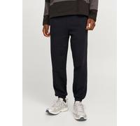 Sweathose JACK & JONES "JPSTGORDON mit Kordel und elastischem Bund", Herren, Gr. XS, N-Gr, schwarz, Web, Obermaterial: 60% Baumwolle, 40% Polyester, unifarben, regular fit knöchellang, Hosen Sweathose